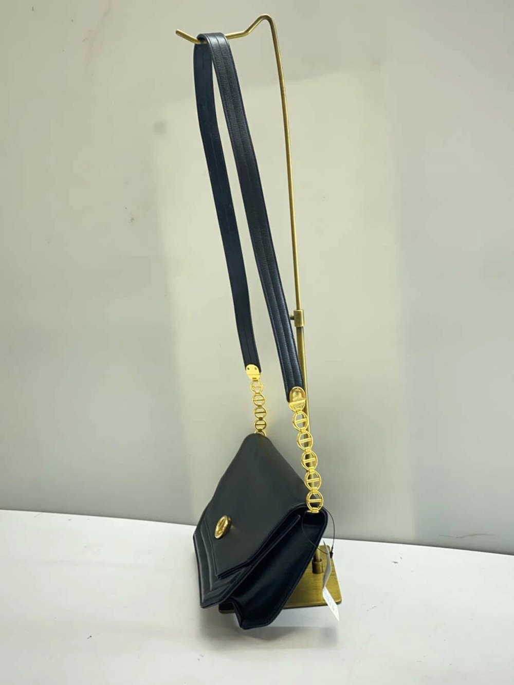 Dior Black  Leather Shoulder Christian Bag Black